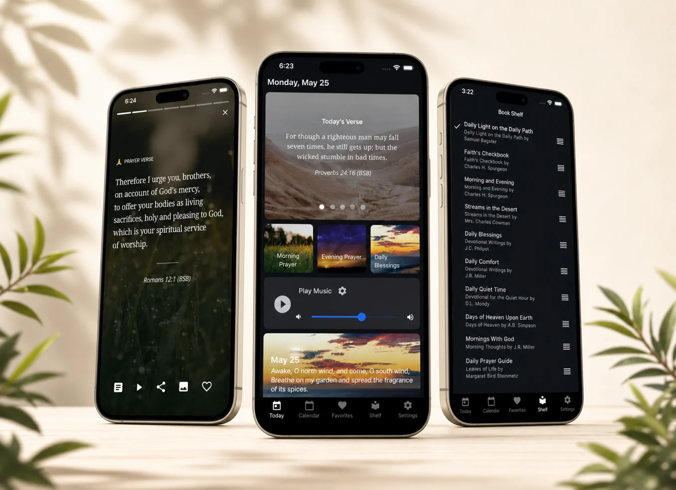 YouDevotion Daily Devotional app screens